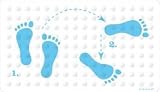 Kikkerland Dance Steps Natural Rubber High Grip Suction Cup Bath Mat