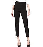Modern Slim Leg Jacquard Cropped Trousers