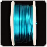 Rhinestone Biz Colored Copper Wire with Silver Plated Base 20 Gauge 6 Yard - Pacific Blue - 1 Each