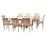 HUMBER TEAK 17 PIECE GRADE A TEAK OUTDOOR DINING SET