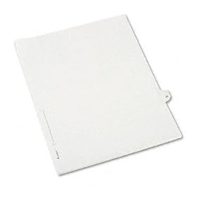 Allstate-Style Legal Side Tab Divider, Title: 33, Letter, White, 25/Pack
