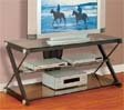 Powell 938-693 Sandy Black X-shaped Plasma Stand