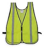 Condor 1YAC6 Safety Vest, Reflective, Poly, Lime/Silver
