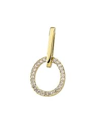 CleverEves 14K Yellow Gold 1 4 Ct Tw Diamond Pendant
