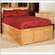 Tradewins Town House Wood Pedestal Storage Bed 5 Piece Bedroom Set in Natural Alder Finish