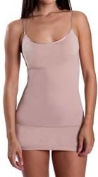 Yummie Tummie Womens Long Strappy Tank, White, Small