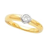 18K Gold and Platinum Diamond Engagement Ring - 0.25 Ct., 0.50 Ct., 075 Ct. or 1.00 Ct.