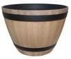 Round Barrel Planter Finish: Natural Oak