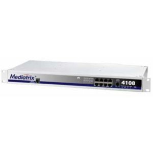 Mediatrix 4108 - 8-Port MGCP VoIP Access Device (4108-MGCP) with 8 x RJ-11 Connectors, Analog Phone/Fax (FXS) Interfaces  Carrier-Grade Voice Quality