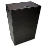 Faux Leather Tapered Rectangular Hamper - Dark Chocolate