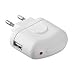 Reiselader Mini mit USB Buchse weiss 100-240 Volt / 1000 mA f�r Handy, MP3 Player, MP4 Player, Navigationssysteme, iPhone 2G 3G, iPod uvw.. 1 Ampere USB Stecker Adapter Netzteil Reiseladeger�t