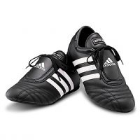 ADIDAS SM II TAEKWONDO SHOES - BLACK W/ WHITE STRIPES