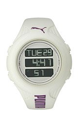 Puma Punch S Digital Dial White Silicone Unisex Watch PU910782001
