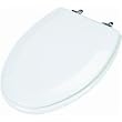 Bemis/Mayfair 144CP-000 Premium Wood Beveled Elongated Toilet Seat With Chrome Hinge