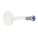 16 Gauge BIOPLAST Blue Gem MONROE Ring