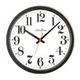 (Price/EA)Electric Wall Clock, 14 Diameter, Black Frame/White Dial