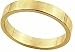 14K Gold Flat Classic-Fit Wedding Band with Polished Finish, 3mm Wide