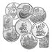 Christmas Silver Rounds & Bars 10 Assorted