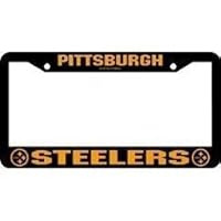 Pittsburgh Steelers Black Chrome License Plate Frame