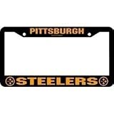 Pittsburgh Steelers Black Chrome License Plate Frame