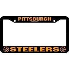 Pittsburgh Steelers Black Chrome License Plate Frame