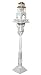Bird house bird feeder pedestal KD scrollwork design garden decor