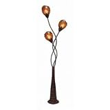 Beautiful Decorative Metal Abaca Tall Floor Lamp