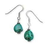 .925 Silver & Turquoise Nugget Earrings
