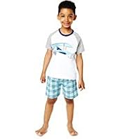 Autograph Pure Cotton Raglan Sleeve Super Soft Short Pyjamas