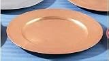 Lot Of 8 Gold Leaf Charger Plates 13 Dia