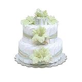 Mint Green Gladiola Small Diaper Cake by Bloomers Baby