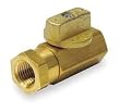 Industrial Grade 1WMN6 Ball Valve, Two Piece, 1/4 In, Brass Body