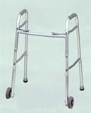 Adult Folding Dual Button Wheeled Walker