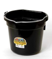 Little Giant 20 Quart Black Flat Plastic Bucket  P20FBBLACK