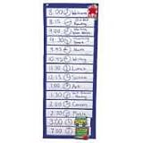 14-Pocket Scheduling Pocket Chart with 16 Scheduling Cards, 12 x 33