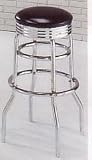 Beautiful Chrome Bar Stool (set of 2)