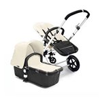 Bugaboo Cameleon Stroller - Dark Grey Base - Off-White Canvas