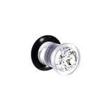2 Gauge Clear UV Single Flare Acrylic Cubic Zirconia Plug
