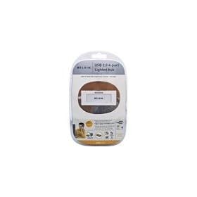 Belkin USB 2.0 Lighted 4Port Hub With Power Supply - White