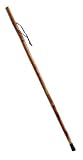 Lightweight Natural Wooden Walking Stick - Hiking Pole - 40 - Carbide Tip with Rubber Boot