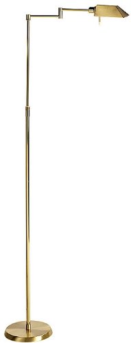 Holtkoetter Adjustable Two-Tone Swing Arm Floor Lamp