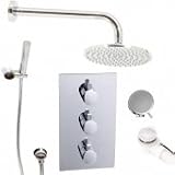 3 Way Mirror Centrafill Thermostatic Mixer Shower Bath Set
