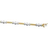 14K Two Tone Gold Diamond Bracelet