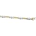 14K Two Tone Gold Diamond Bracelet
