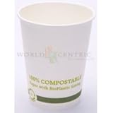 World Centric's 100%Biodegradable, 100% Compostable Paper PLA-Lined 12 Ounce Coffee Hot Cup (Package of 200)