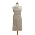 Clayre & Eef FL41 1 Sch�rze Grillsch�rze K�chensch�rze Serie Flower Lace sable/ivory 70 x 85 cm