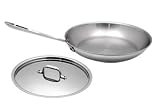 All Clad 12 Inch Stainless Steel Fry Pan with Lid