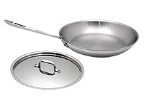 All Clad 12 Inch Stainless Steel Fry Pan with Lid