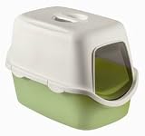 Hooded Cat Litter Tray Cathy Green 56x40x40cm