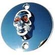 Skull Points Cover, Sportster, Red Eyes